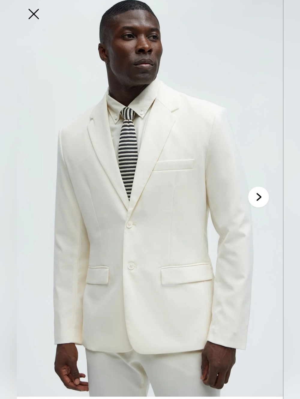 Fashion Nova Men's Modern Stretch Suit Jacket - Off White